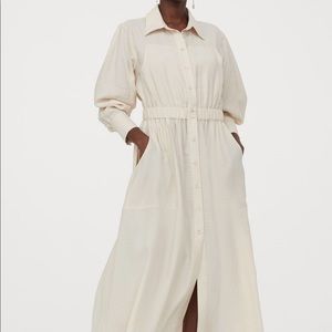 Hu0026M | Dresses | Hm Beige Lyocell Blend Shirt Dress | Poshmark